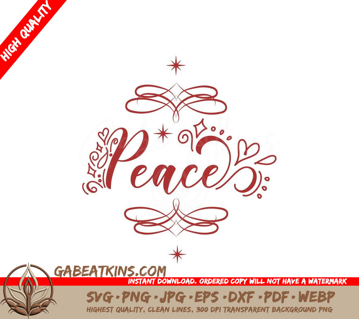 Arabesque Tile SVG Bundle Peace, Hearts, & Stars (11 Designs) SVG