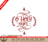 O Holy Night Arabesque Tile SVG Bundle - 15 Red Sign Designs SVG