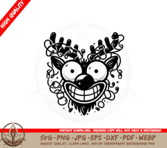 Arctic Antlered SVG PNG JPG AI PDF DXF EPS WebP Digital Cut File