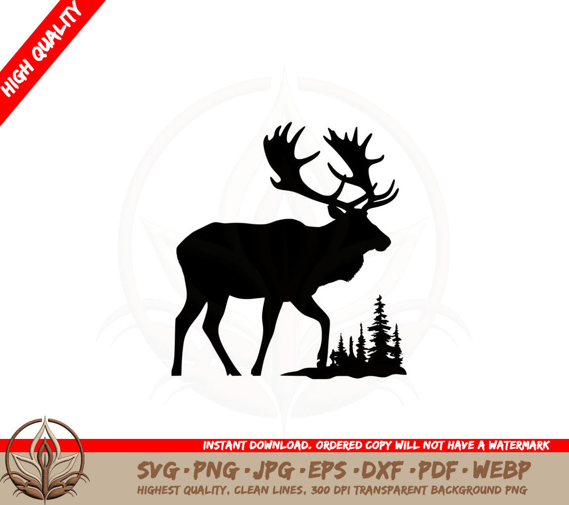 Arctic Caribou SVG PNG JPG AI PDF DXF EPS and WebP - Digital Download