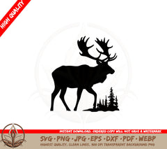 Arctic Caribou SVG PNG JPG AI PDF DXF EPS and WebP - Digital Download