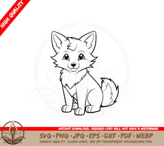 Arctic Fox SVG PNG JPG AI PDF DXF EPS WebP - Digital Download