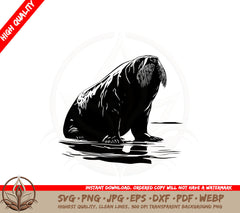 Arctic Walrus SVG PNG JPG AI PDF DXF EPS WebP - Digital Download
