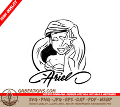 Ariel From The Little Mermaid SVG - Ariel SVG SVG