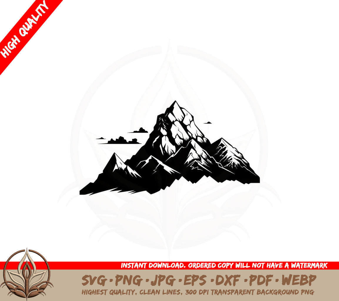 Artful Mountain SVG Cut File