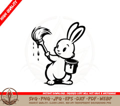 Artistic Bunny Digital Design SVG