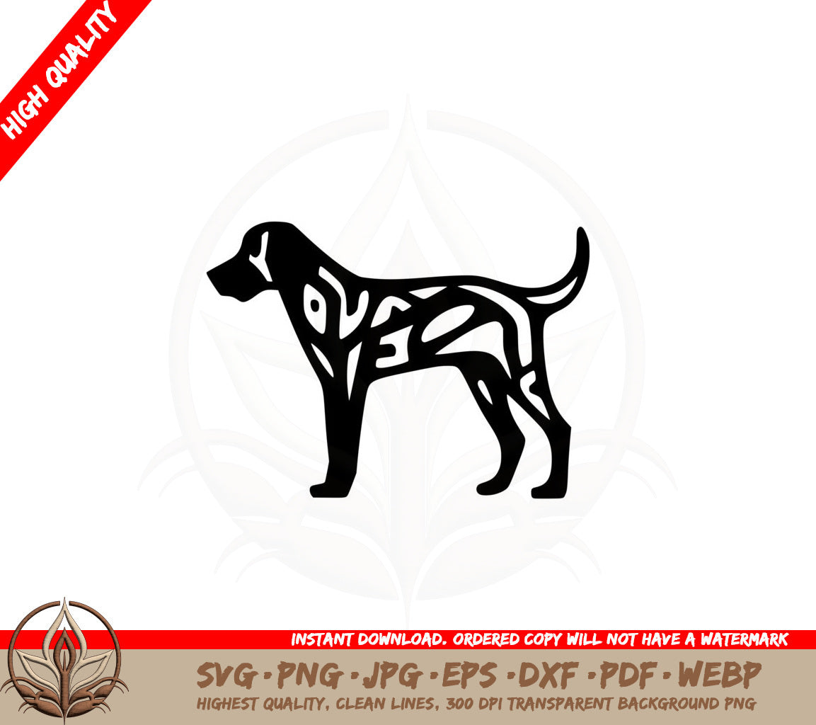 Artistic Pooch Dog Portrait SVG Cut File