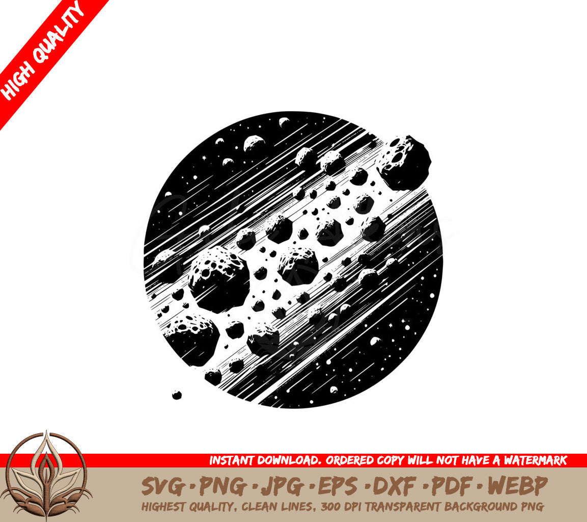 Asteroid Belt Journey SVG