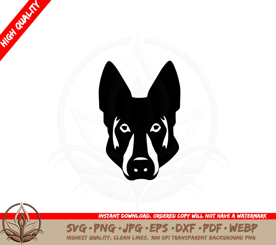 Attentive Guard Dog SVG Cut File Download