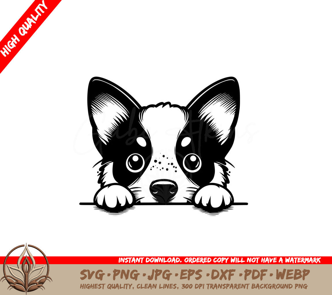 Australian Cattle Puppy Eyes SVG