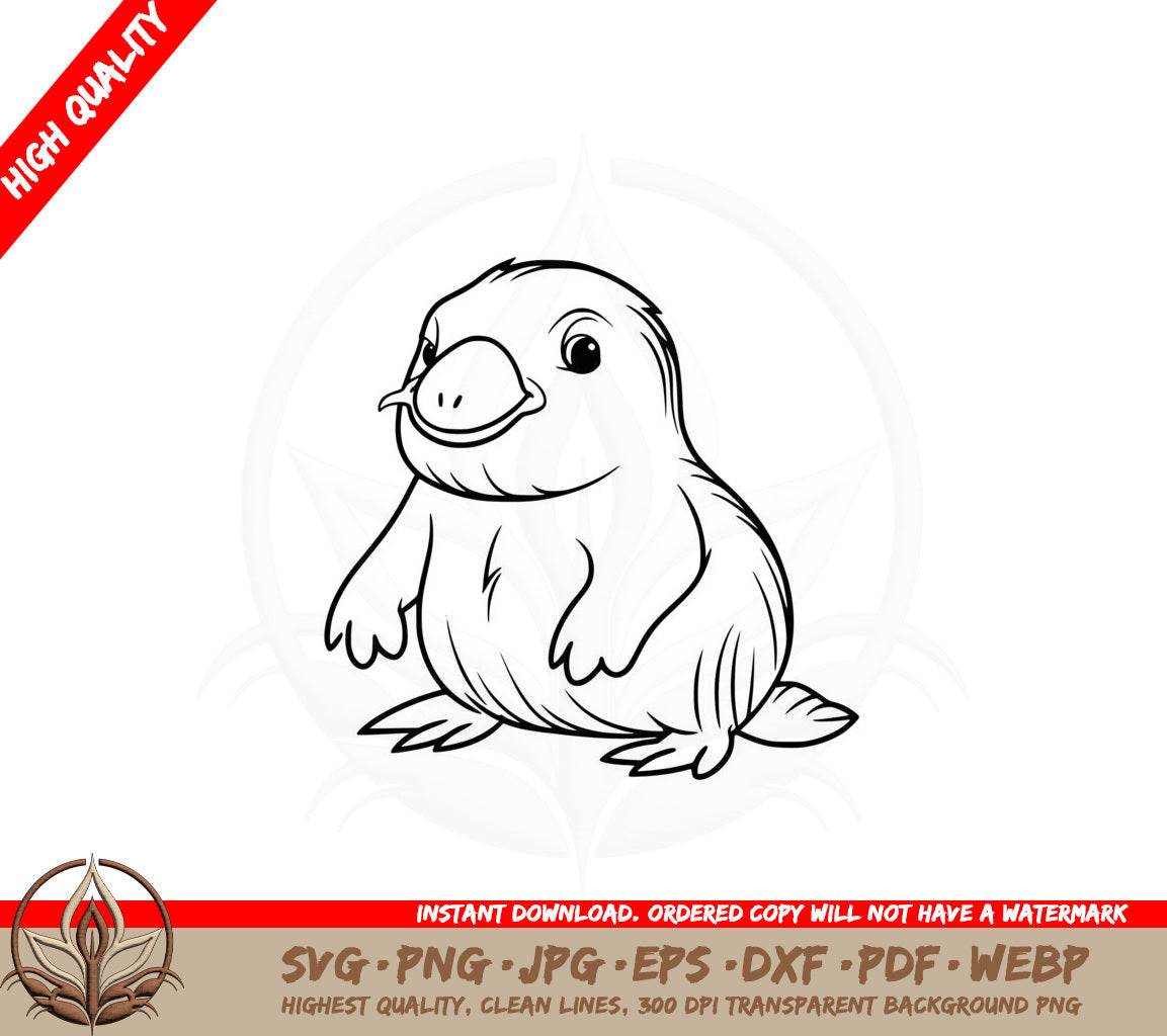 Australian Platypus SVG PNG JPG AI PDF DXF EPS WebP - Digital Download
