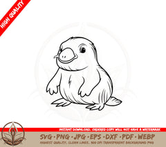 Australian Platypus SVG PNG JPG AI PDF DXF EPS WebP - Digital Download