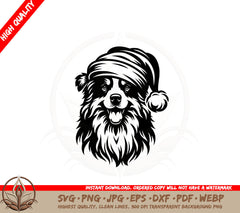 Australian Shepherd Santa Pooch SVG PNG JPG AI PDF DXF EPS and WebP Digital Download