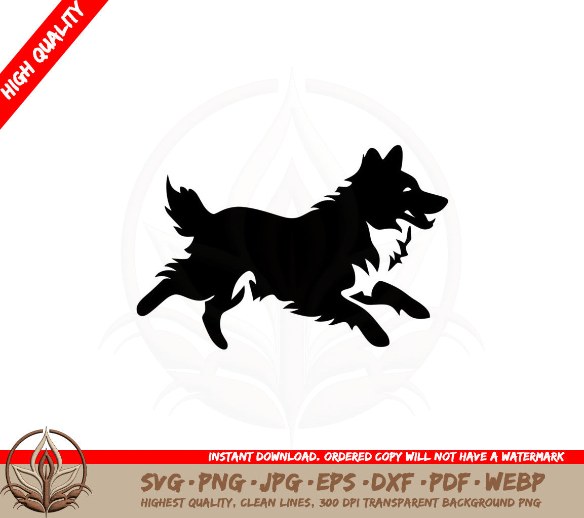 Australian Shepherd Silhouette SVG PNG JPG AI PDF DXF EPS and WebP - Digital Download