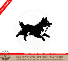 Australian Shepherd Silhouette SVG PNG JPG AI PDF DXF EPS and WebP - Digital Download