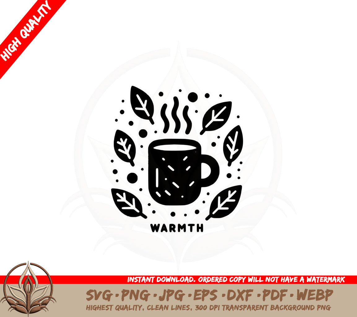Autumn Cozy Cup SVG Cut File Download