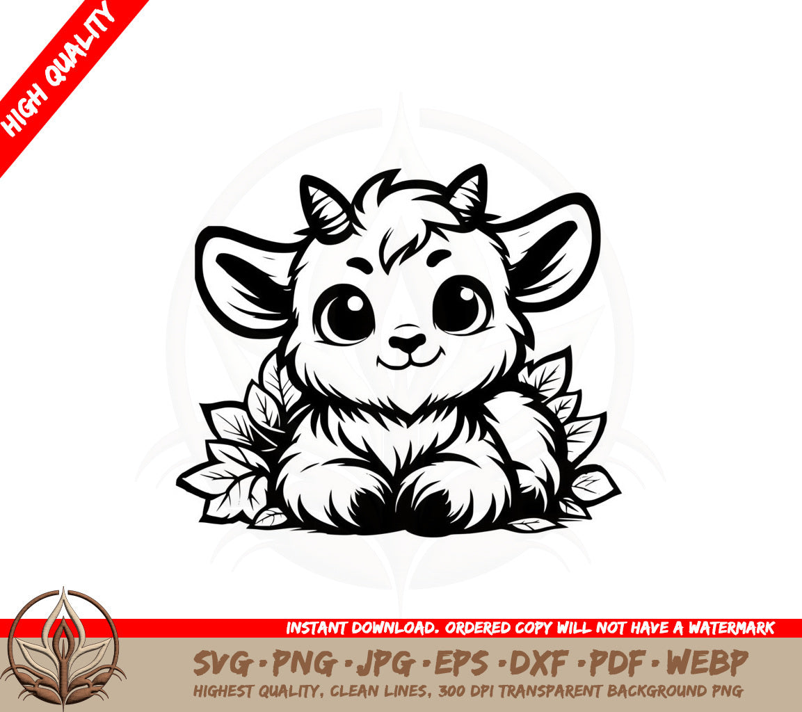 Autumn Goat - SVG PNG JPG AI PDF DXF EPS and WebP Digital Cut File