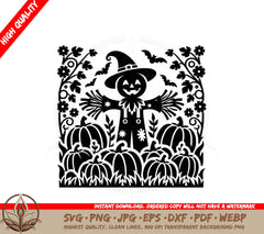 Autumn Scarecrow Scene SVG