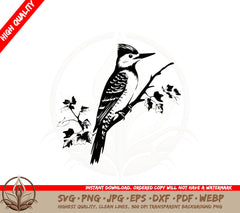 Autumn Woodpecker SVG PNG JPG AI PDF DXF EPS WebP - Digital Download