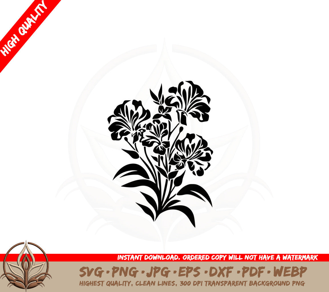 Azalea Arrangement SVG Cut File Design Download
