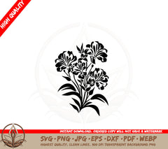 Azalea Arrangement SVG Cut File Design Download