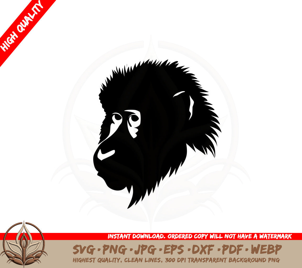 Baboon SVG PNG JPG AI PDF DXF EPS and WebP Digital Download