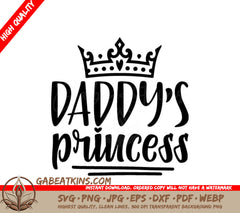 Daddy's Princess Crown SVG - Design SVG
