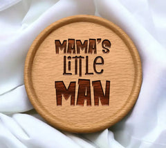 Mama's Little Man SVG - Black Letters on White Background SVG
