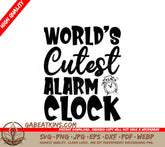 World's Cutest Alarm Clock SVG -  Poster Design SVG