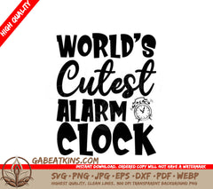 World's Cutest Alarm Clock SVG -  Poster Design SVG