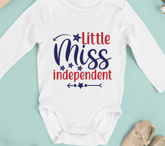 Little Miss Independent SVG For 4th of July Crafting | Also Available | PNG, DXF, JPG, PDF, WebP