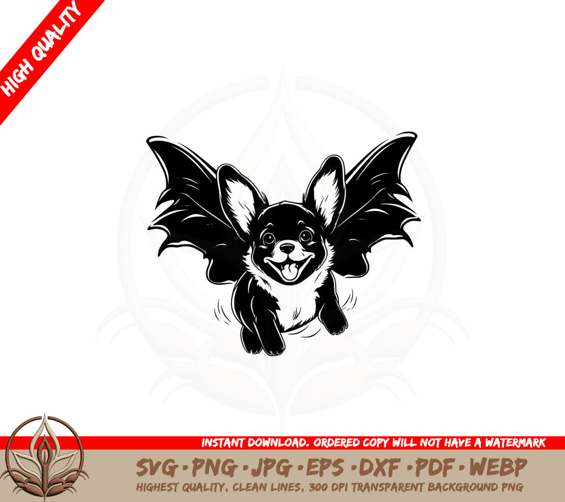 Baby Corgi Bat SVG
