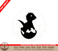 Baby Dinosaur Hatching SVG Cut File