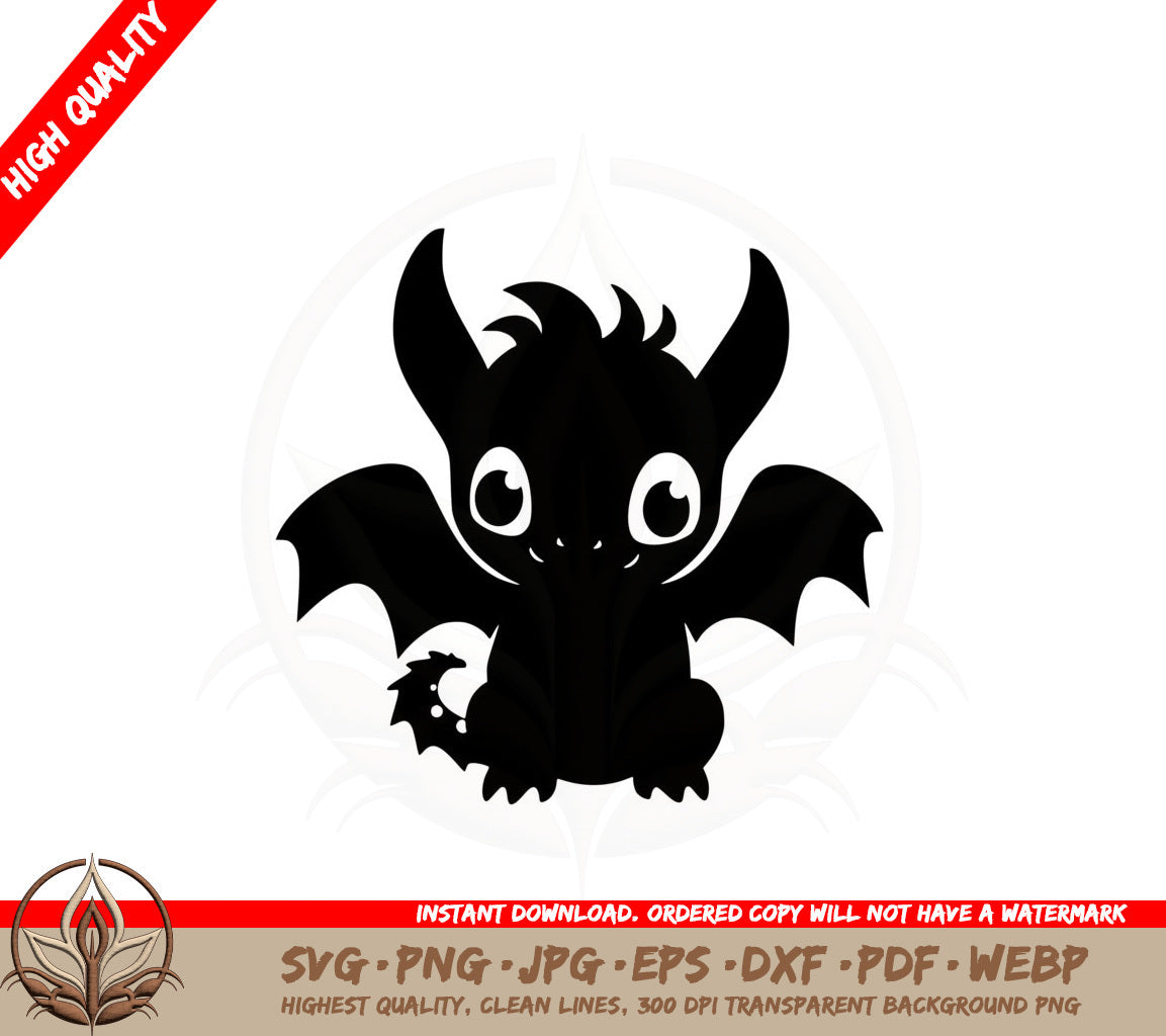 Baby Dragon Blaze SVG Cut File Digital Download