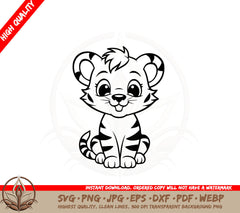 Baby Jungle Cat SVG Cut File Digital Download