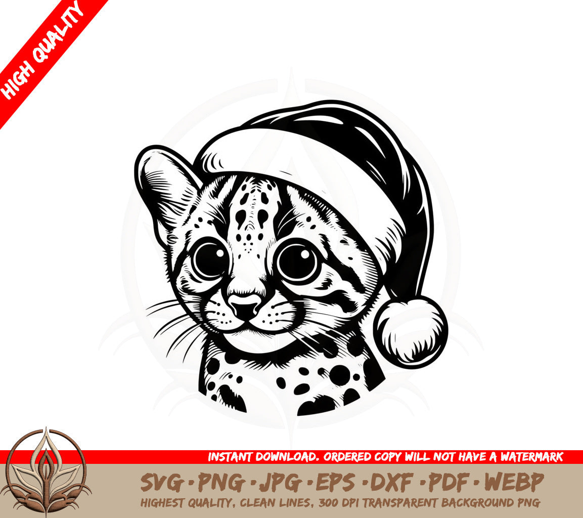 Baby Santa Cheetah SVG