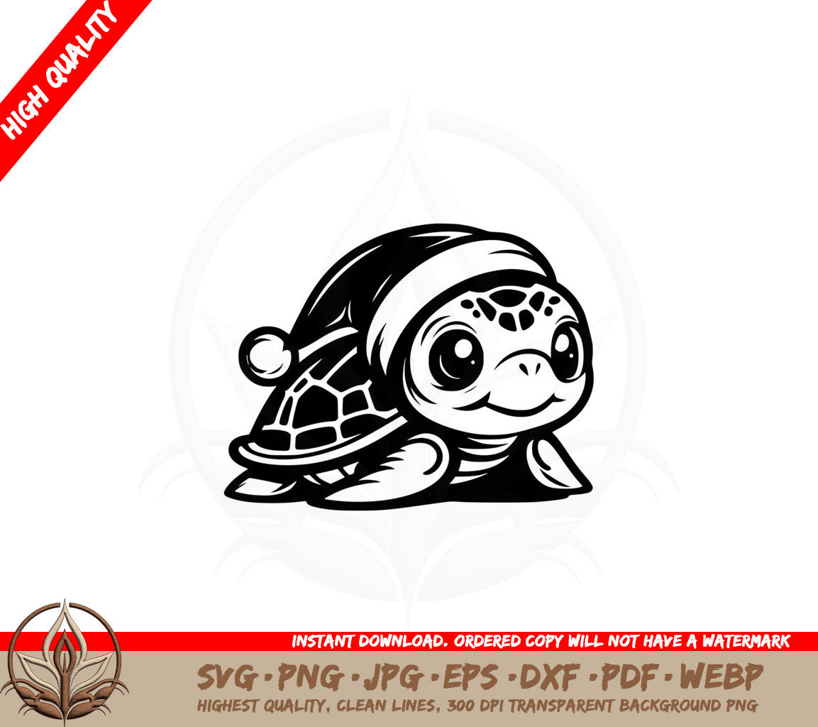 Baby Santa Turtle SVG