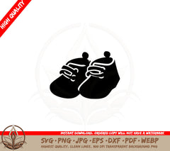 Baby Shoes Digital Design - SVG PNG JPG AI PDF DXF EPS WebP