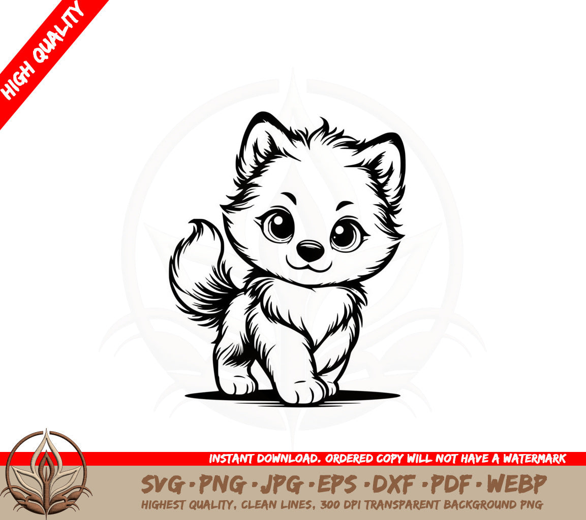 Baby Wolf Diva SVG