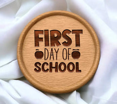 First Day of School SVG with Apples - Back to School Design SVG