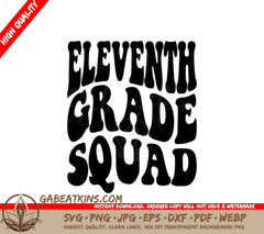 11th Grade Squad Logo SVG - Back to School SVG