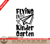 Flying Into Kindergarten Paper Airplane SVG - SVG