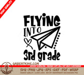 Flying Into Third Grade Paper Airplane SVG -  SVG