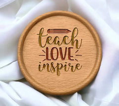 Teach Love Inspire Pencil SVG - Back to School Graphics SVG