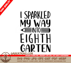 8th Grade Sparkle SVG - Back to School Design SVG
