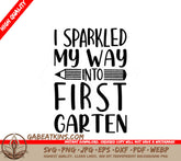 First Grade Sparkle SVG - Back to School Design SVG