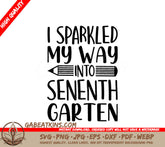 7th Grade Sparkle SVG - Back to School Design SVG