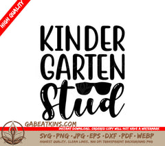 Kinder Garten Stud Sunglasses SVG - Back to School SVG
