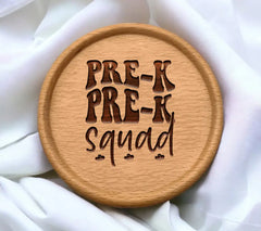 Pre-K Squad SVG - Back to School Design (Black on White) SVG