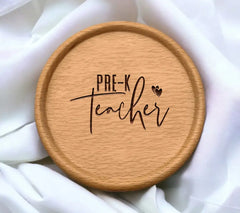 Pre-K Teacher Logo SVG with Hearts - Back to School SVG